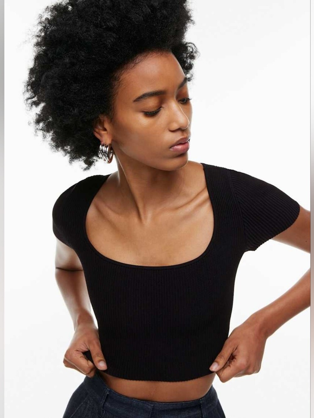 aritzia x Babaton squareneck knit top